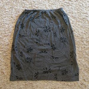 Grey flower skirt